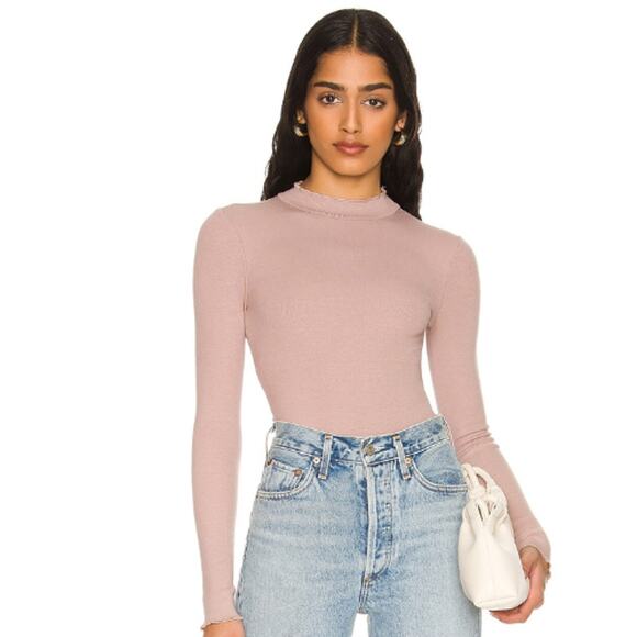 Lovers and Friends Abrielle Bodysuit in Soft Nude Mauve NWT Size Small - Picture 1 of 6